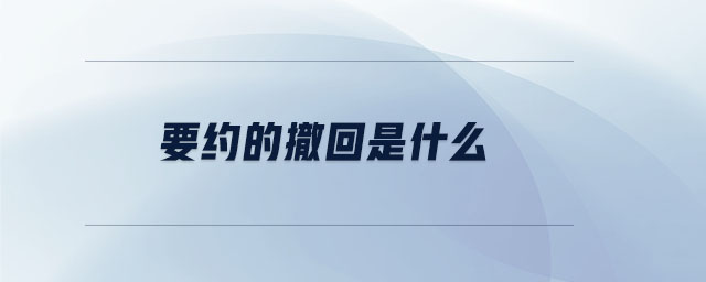要約的撤回是什么