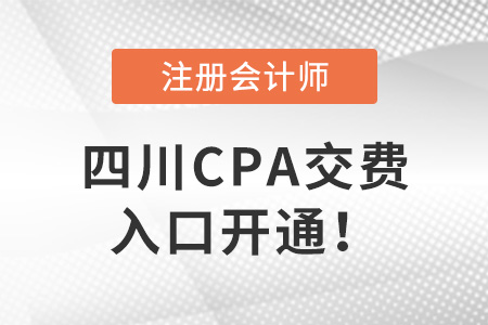 四川CPA交費入口開通！速來交費！