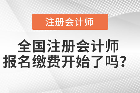 全國(guó)注冊(cè)會(huì)計(jì)師報(bào)名繳費(fèi)開始了嗎？