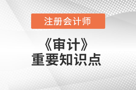 《審計(jì)》重要知識點(diǎn)