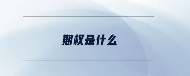 期權(quán)是什么