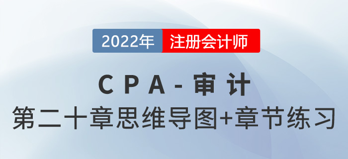 2022年注冊(cè)會(huì)計(jì)師《審計(jì)》第二十章思維導(dǎo)圖+章節(jié)練習(xí)
