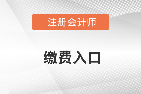 2022年注冊會計師繳費入口在哪里？