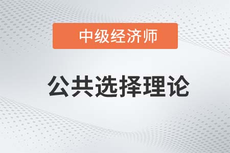 公共選擇理論_2022中級(jí)經(jīng)濟(jì)師經(jīng)濟(jì)基礎(chǔ)知識(shí)點(diǎn)