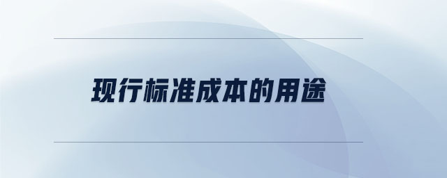 現(xiàn)行標(biāo)準(zhǔn)成本的用途