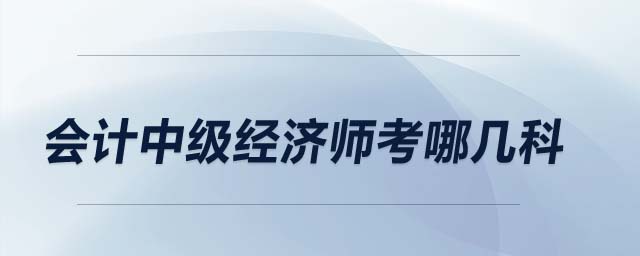 會計中級經(jīng)濟(jì)師考哪幾科