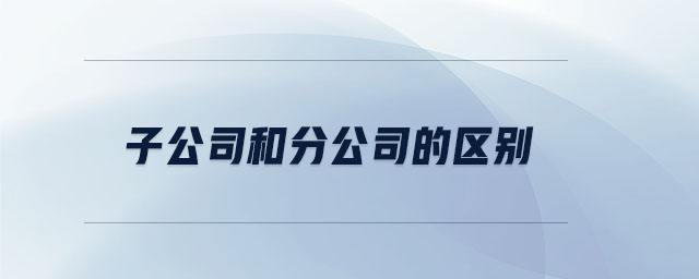 子公司和分公司的區(qū)別
