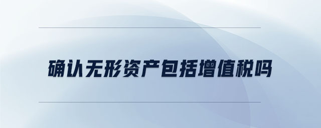 確認無形資產包括增值稅嗎