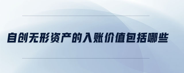 自創(chuàng)無形資產(chǎn)的入賬價(jià)值包括哪些