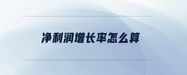 凈利潤增長率怎么算