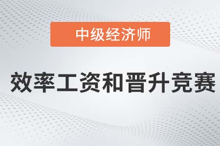 效率工資和晉升競賽_2022中級經(jīng)濟師人力資源知識點