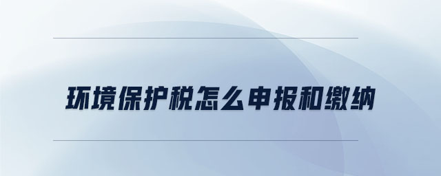 環(huán)境保護稅怎么申報和繳納