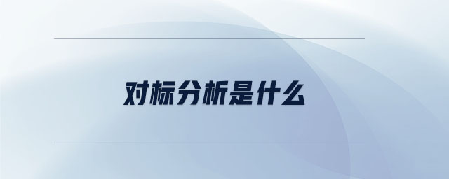 對(duì)標(biāo)分析是什么