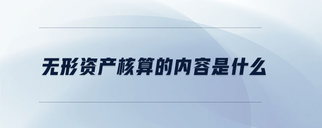 無形資產(chǎn)核算的內容是什么