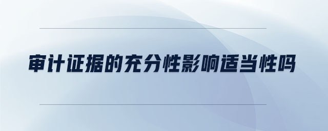 審計(jì)證據(jù)的充分性影響適當(dāng)性嗎