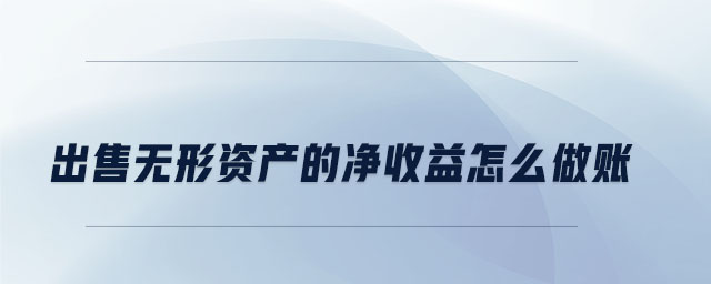 出售無形資產(chǎn)的凈收益怎么做賬