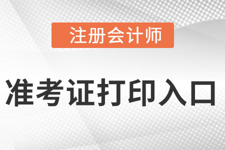 注冊(cè)會(huì)計(jì)師打印準(zhǔn)考證入口是什么?