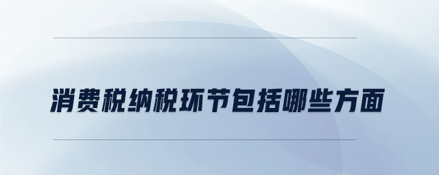消費(fèi)稅納稅環(huán)節(jié)包括哪些方面