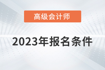 報考高級會計師的條件2023公布了嗎？