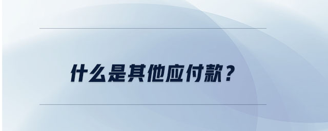 什么是其他應(yīng)付款？