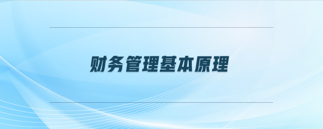 財務(wù)管理基本原理