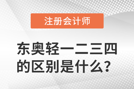 東奧注會輕一二三四的區(qū)別是什么？