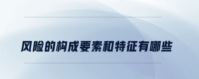 風(fēng)險(xiǎn)的構(gòu)成要素和特征有哪些