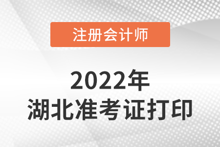 湖北注會延考準(zhǔn)考證打印時間2022年