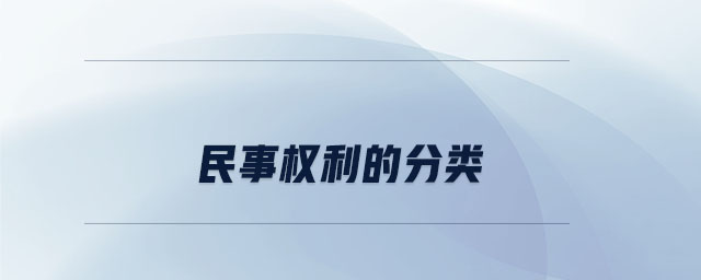 民事權(quán)利的分類