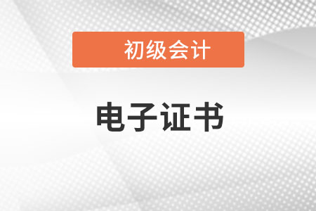 初級會計電子版證書在哪查呢？