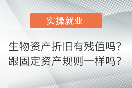 生物資產(chǎn)折舊有殘值嗎？跟固定資產(chǎn)規(guī)則一樣嗎？