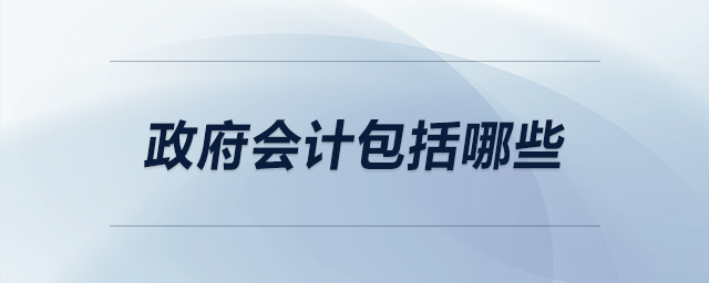 政府會計包括哪些