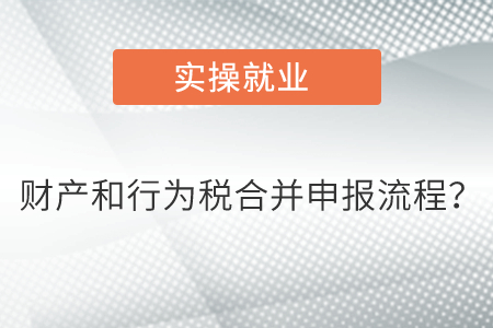 財產(chǎn)和行為稅合并申報流程？