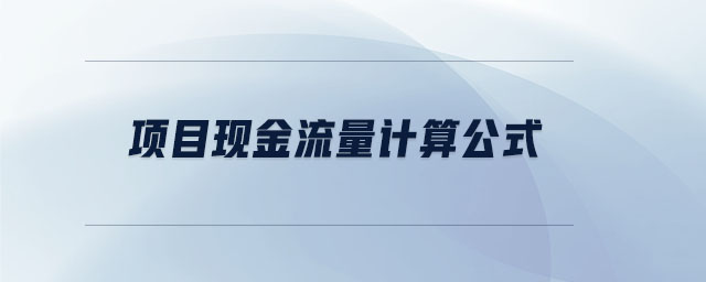 項(xiàng)目現(xiàn)金流量計(jì)算公式