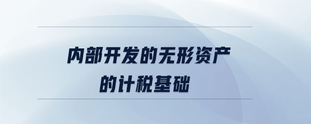 內(nèi)部開發(fā)的無形資產(chǎn)的計(jì)稅基礎(chǔ)