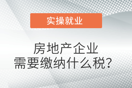 房地產(chǎn)企業(yè)需要繳納什么稅？