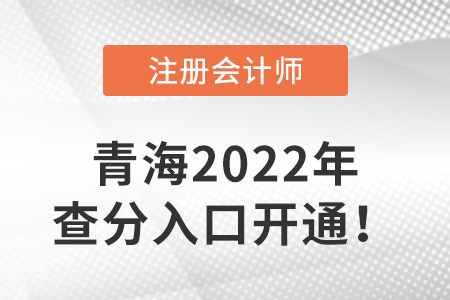 青海省西寧2022年注冊會計師成績查詢?nèi)肟陂_通啦！