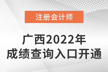 2022年廣西注會(huì)成績(jī)查詢?nèi)肟陂_通！點(diǎn)擊進(jìn)入！