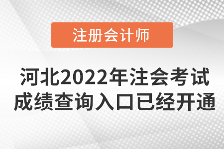 河北省廊坊2022年注冊會計師考試成績查詢?nèi)肟谝验_通！