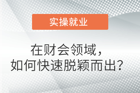在財(cái)會(huì)領(lǐng)域，如何快速脫穎而出？