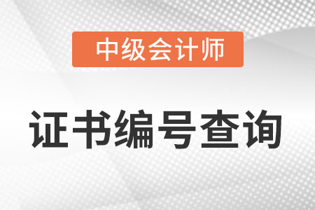 如何查詢中級(jí)會(huì)計(jì)師證書(shū)編號(hào)？