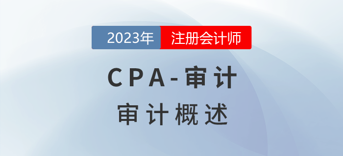 注會(huì)審計(jì)預(yù)習(xí)章節(jié)速覽：第一章審計(jì)概述