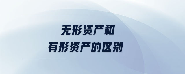 無形資產(chǎn)和有形資產(chǎn)的區(qū)別