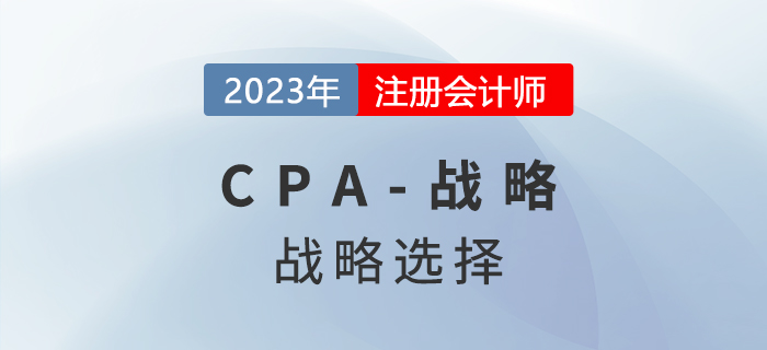 注會戰(zhàn)略預(yù)習章節(jié)速覽：第三章戰(zhàn)略選擇
