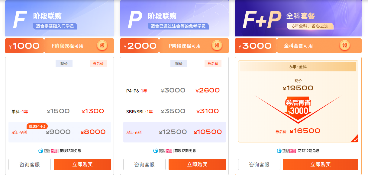保價(jià)雙12！2023年ACCA全科套餐暢享鉅惠！