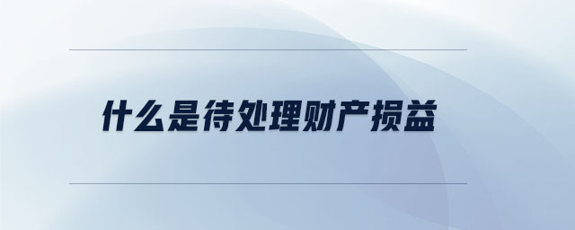 什么是待處理財(cái)產(chǎn)損益