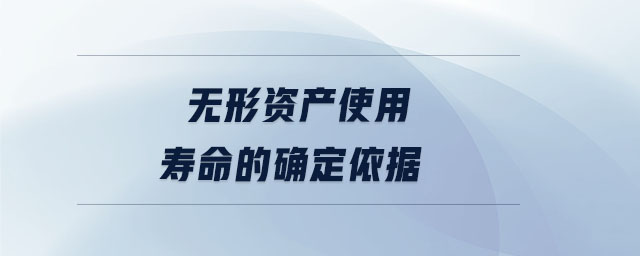 無(wú)形資產(chǎn)使用壽命的確定依據(jù)