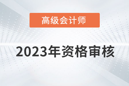 湖南省2023年高級會計師考試資格審核方式：考后審核