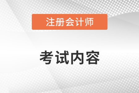 注冊會計師考什么內(nèi)容