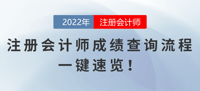 2022年注冊(cè)會(huì)計(jì)師成績(jī)查詢(xún)流程，一鍵速覽！